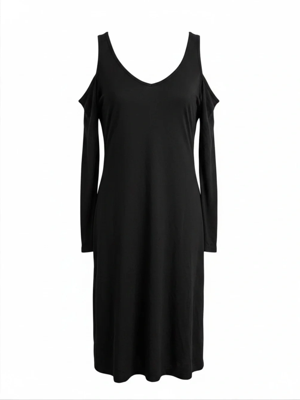 NWT Sanctuary Cold-Shoulder V-Neck Black Dress Size Medium